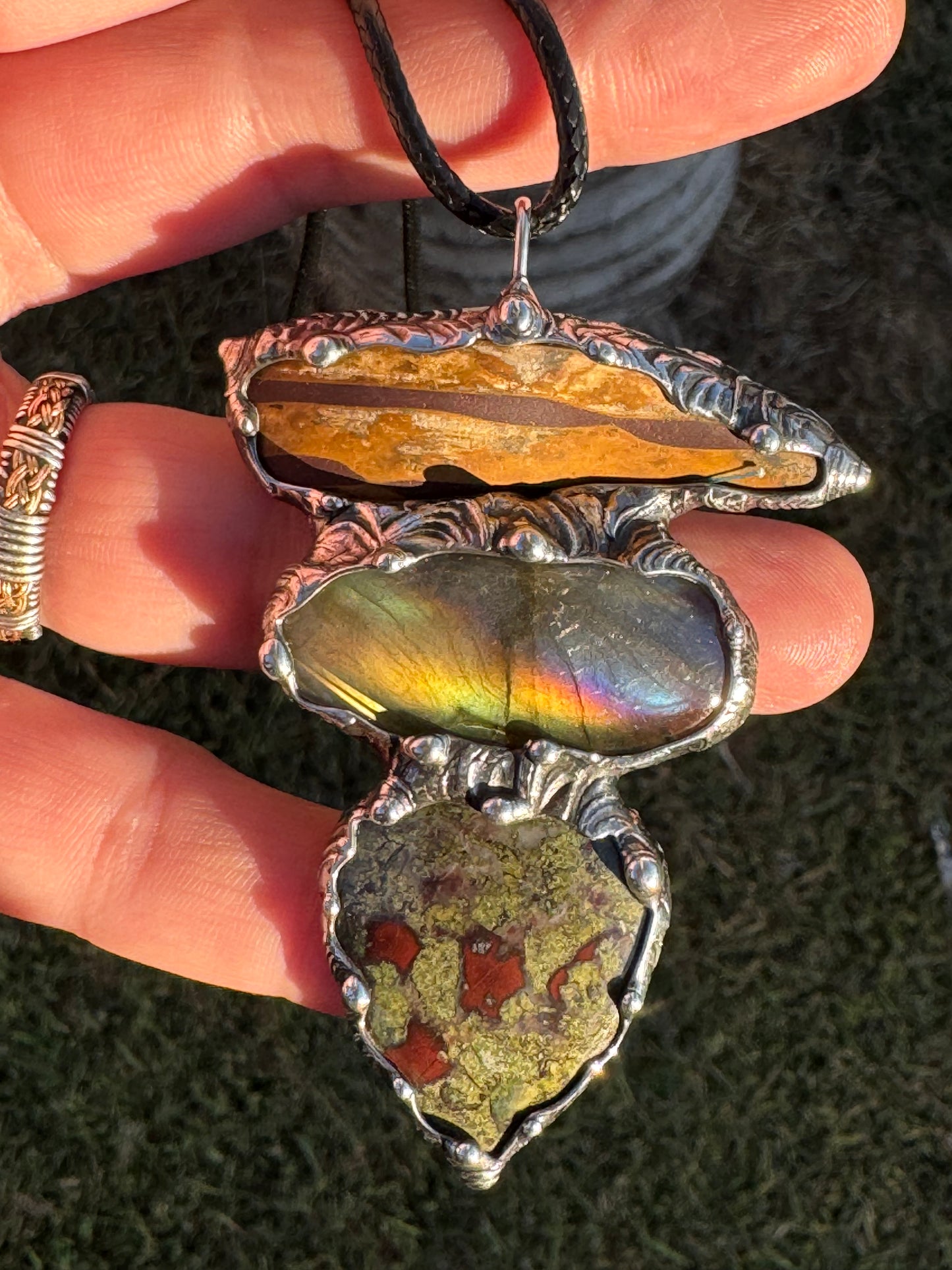The Striped Earth Oracle-an Australian statement pendant