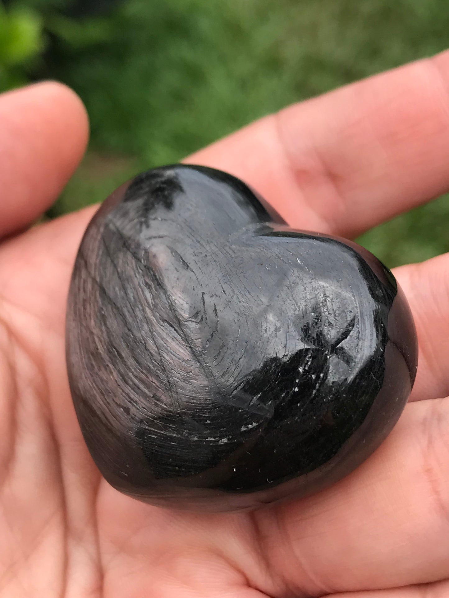 Hypersthene Crystal Heart