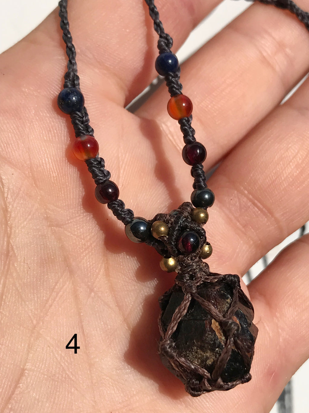 Natural Garnet Dodecahedron pendant