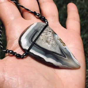 Quartz infused Agate pendant