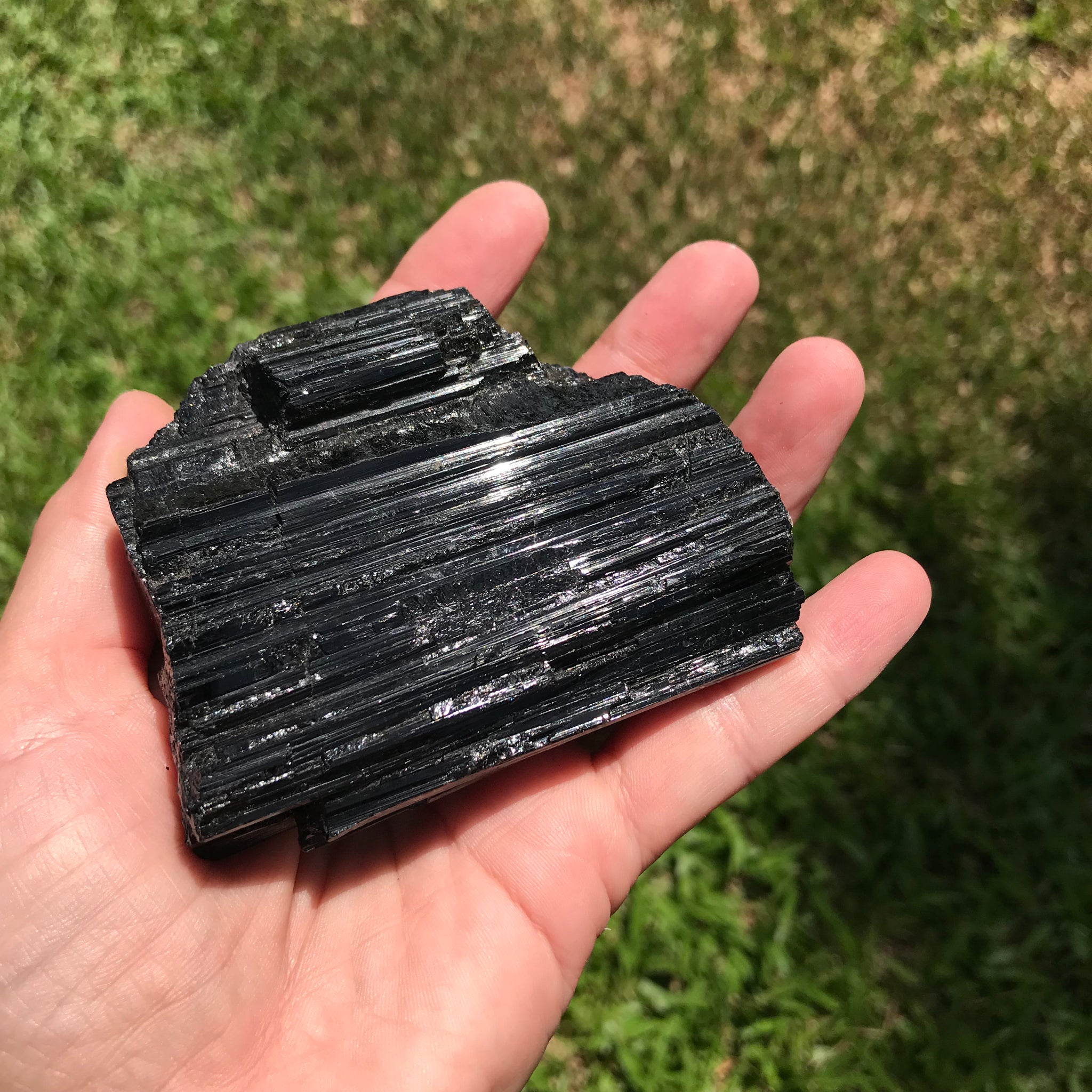 Black striated Tourmaline
