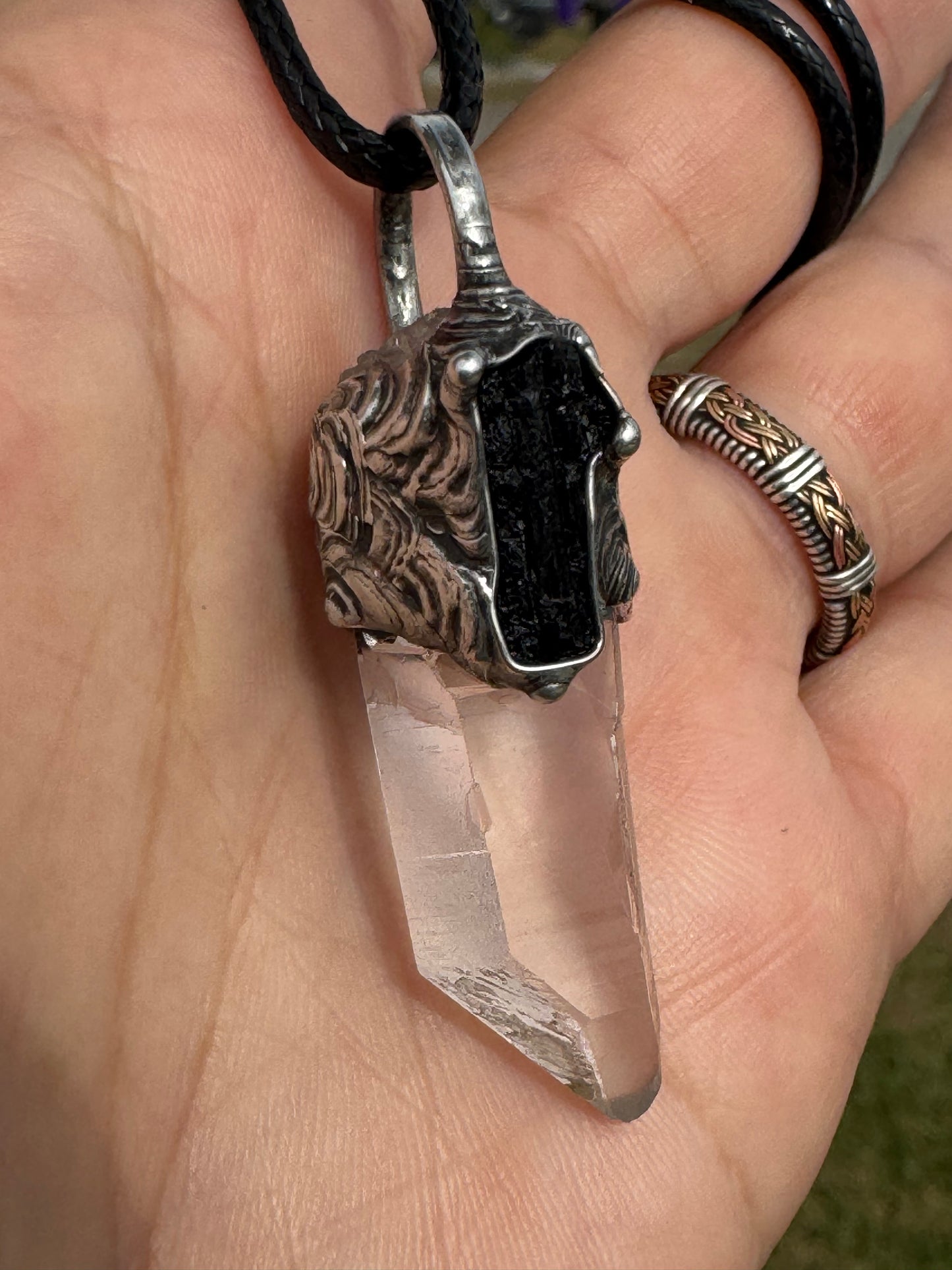 Reserved for Marisa clear quartz and Tourmaline