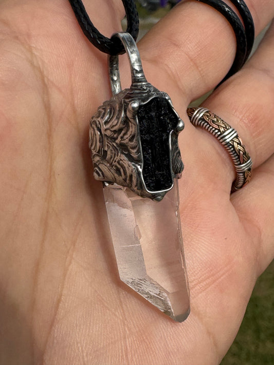 Reserved for Marisa clear quartz and Tourmaline