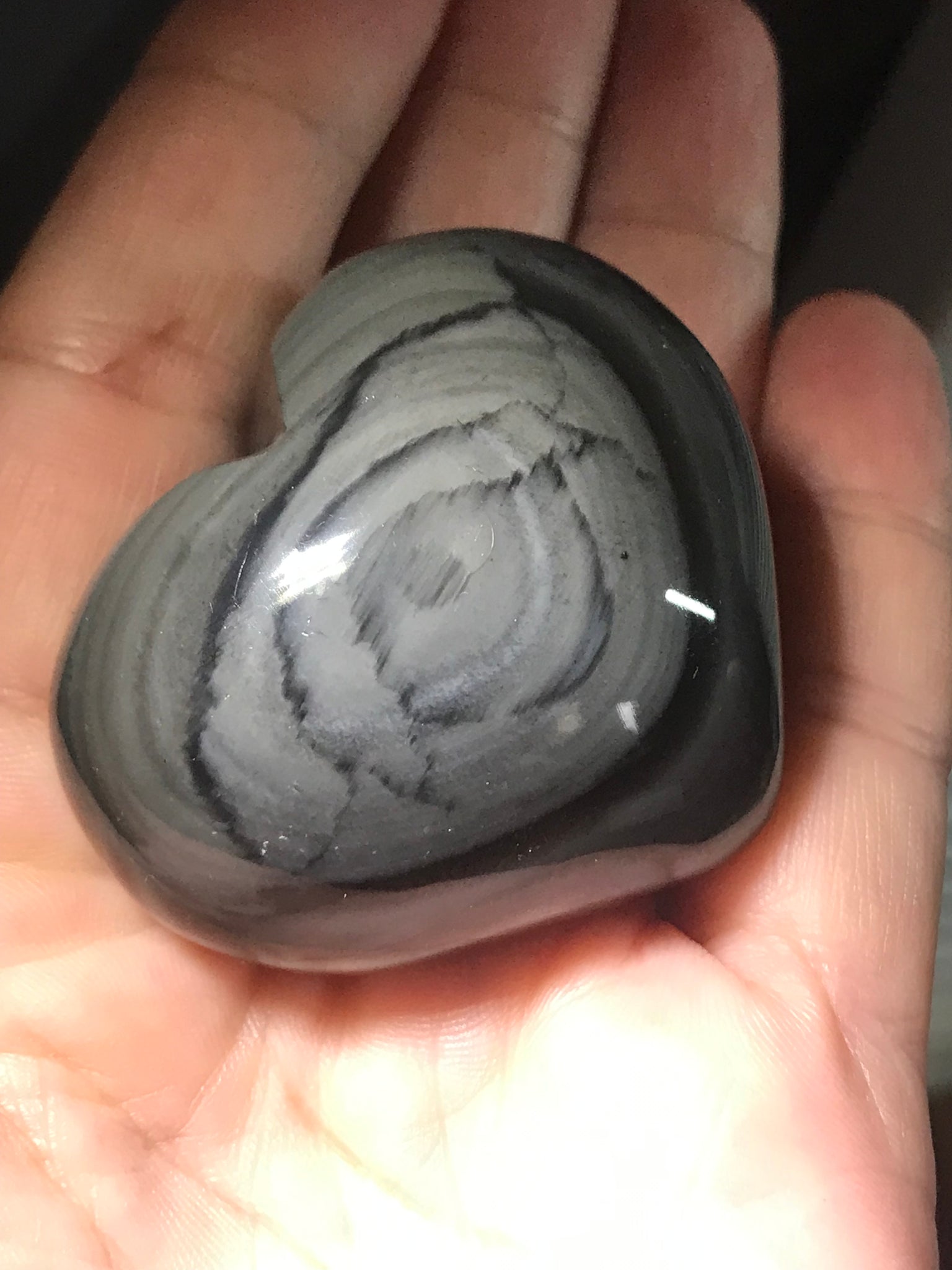 Rainbow Obsidian Crystal Heart