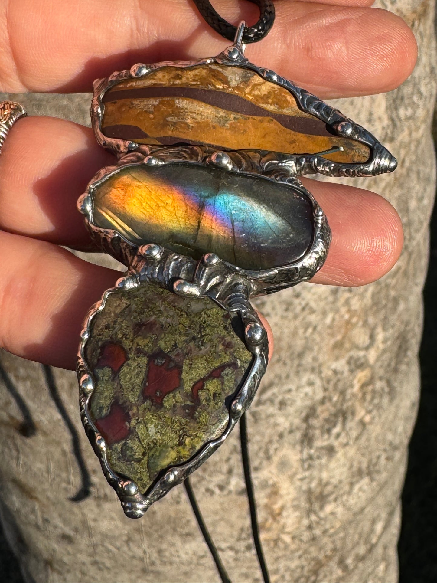 The Striped Earth Oracle-an Australian statement pendant