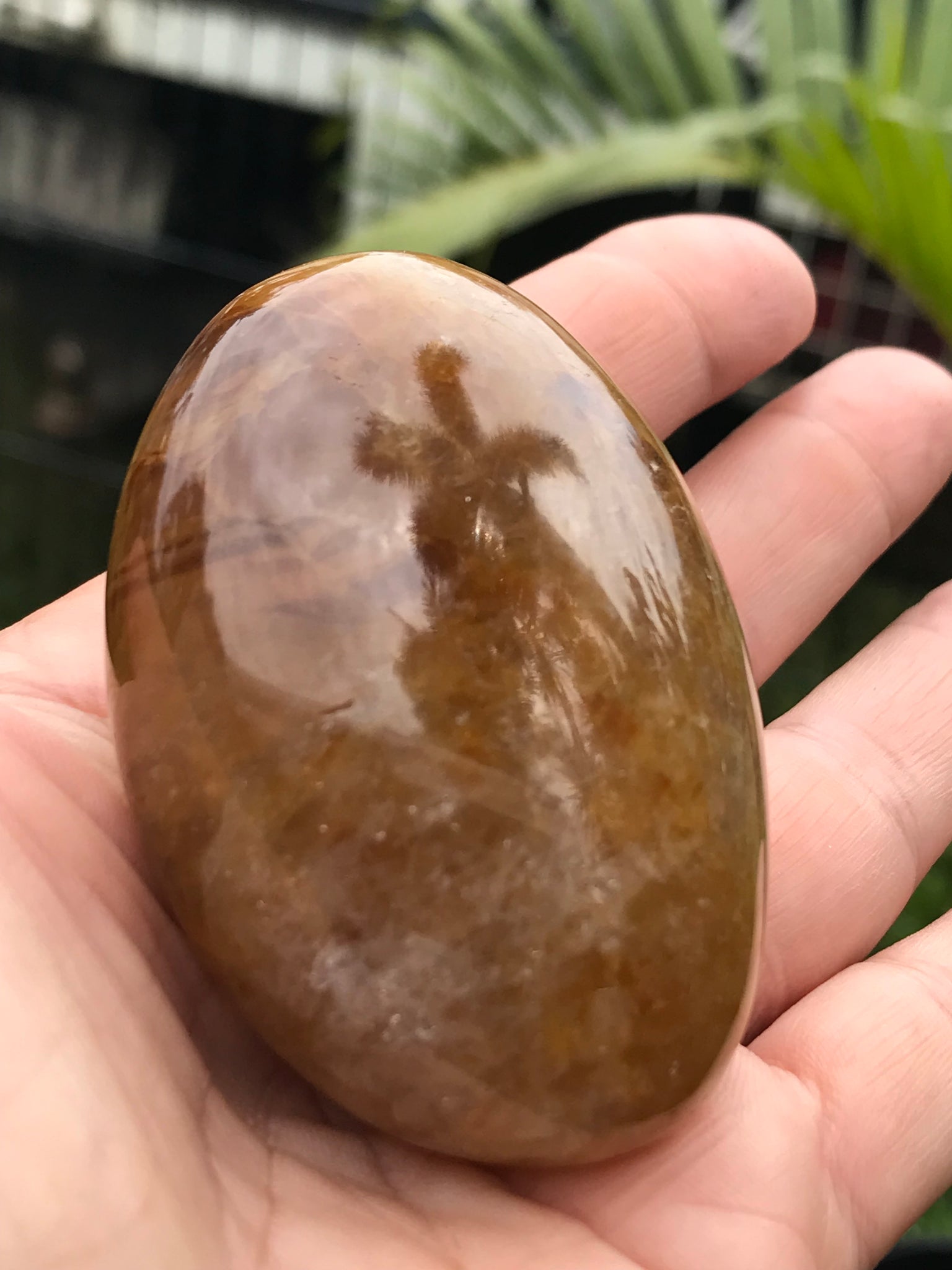 Hematoid Quartz Palmstone