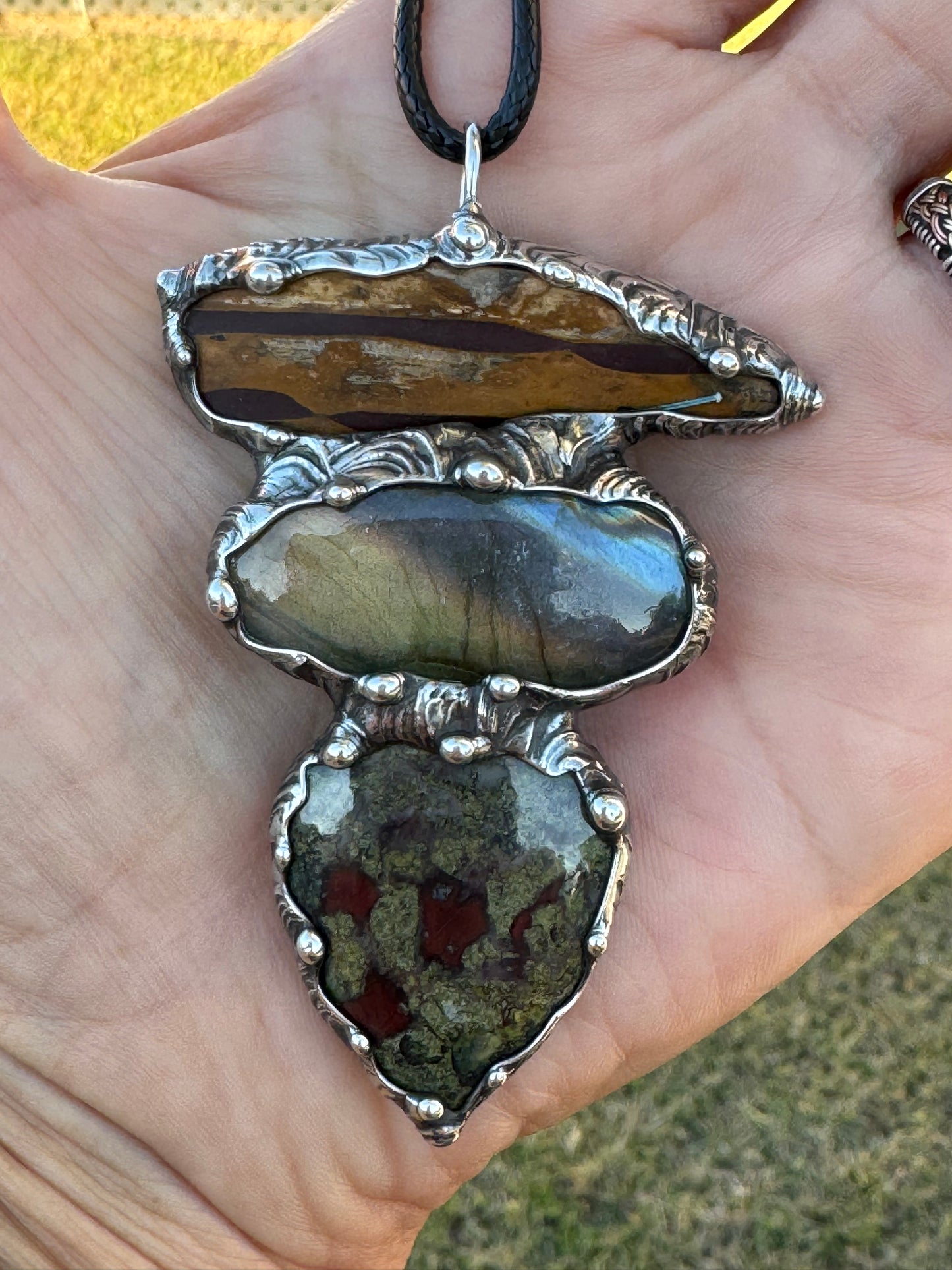 The Striped Earth Oracle-an Australian statement pendant