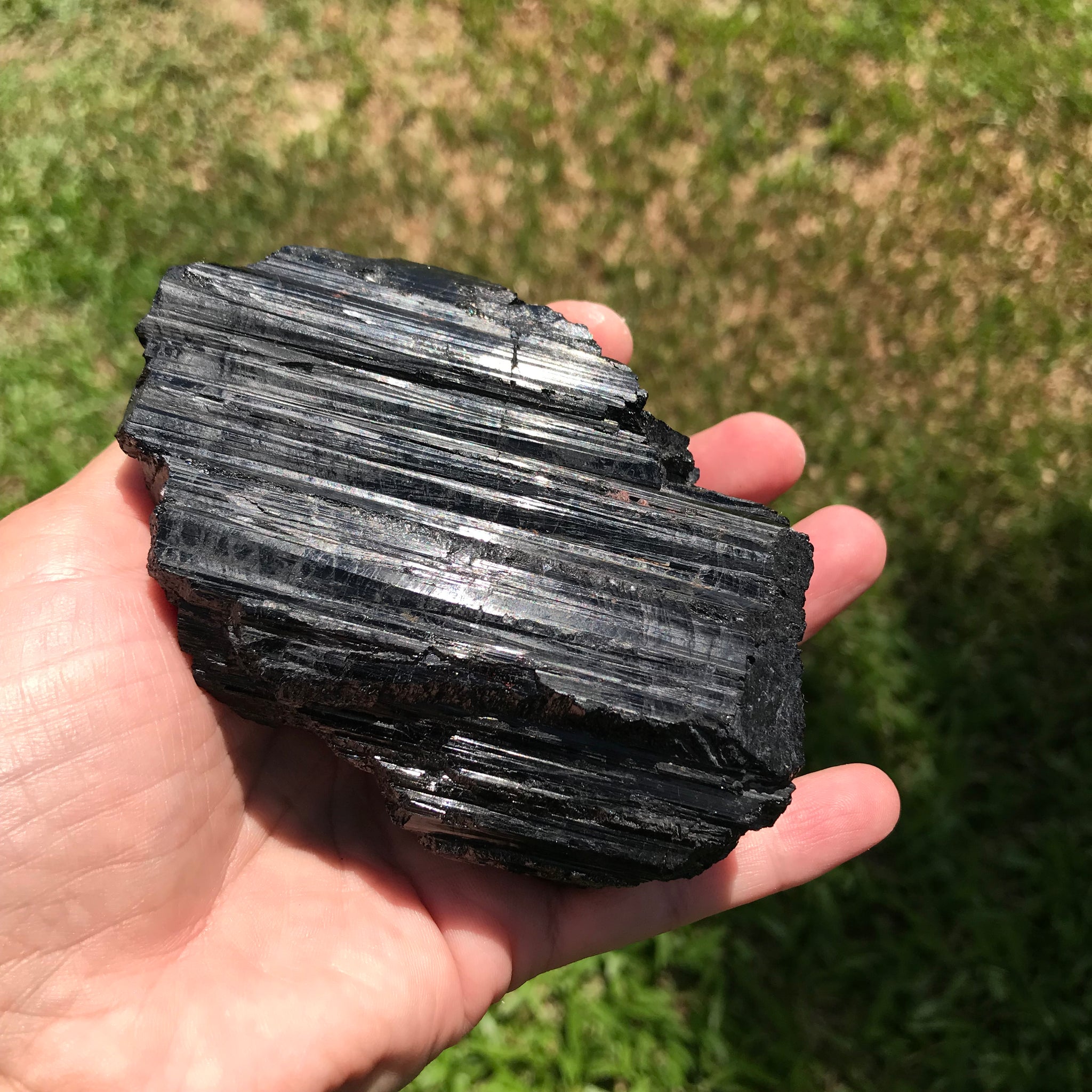 Black striated Tourmaline