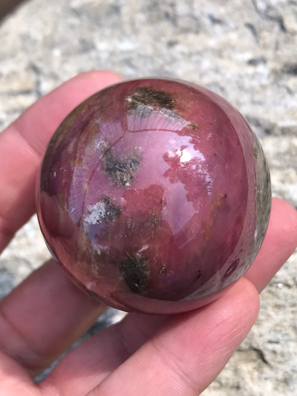 Rhodonite Sphere