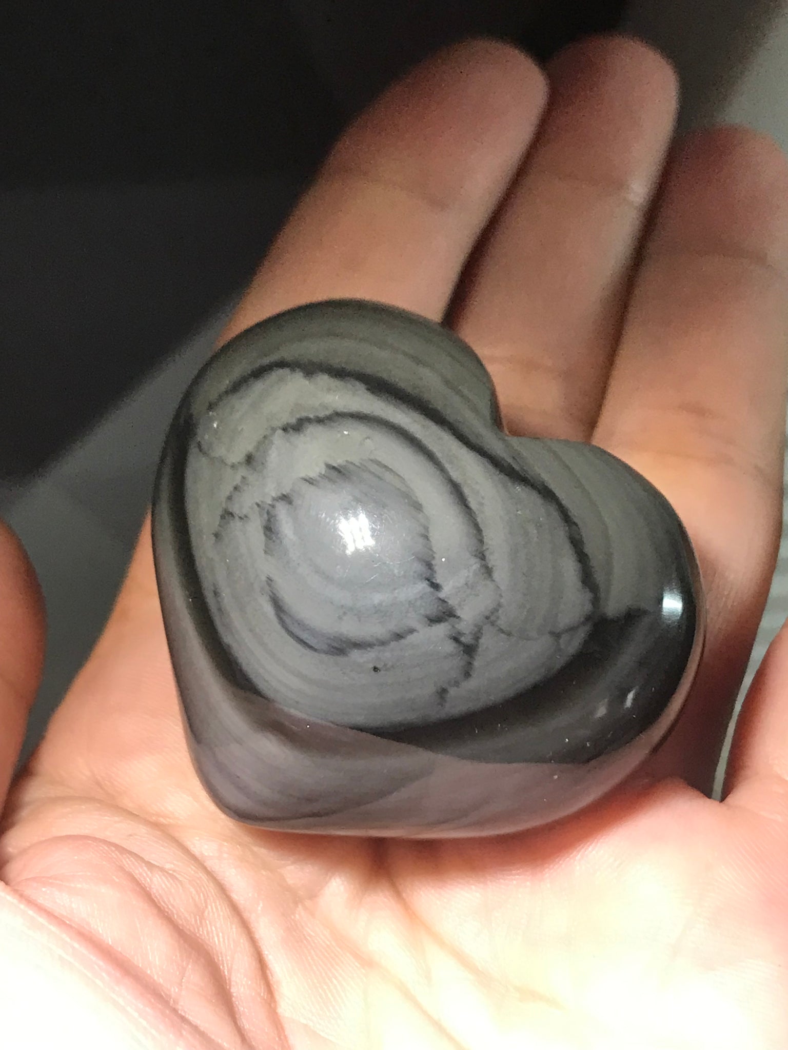 Rainbow Obsidian Crystal Heart