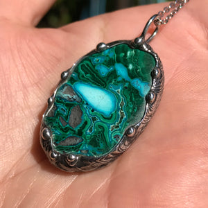 Chrysocolla - Malachite pendant