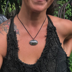 Ocean jasper crystal pendant