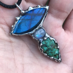 Labradorite, Rainbow Moonstone and persian Turquoise