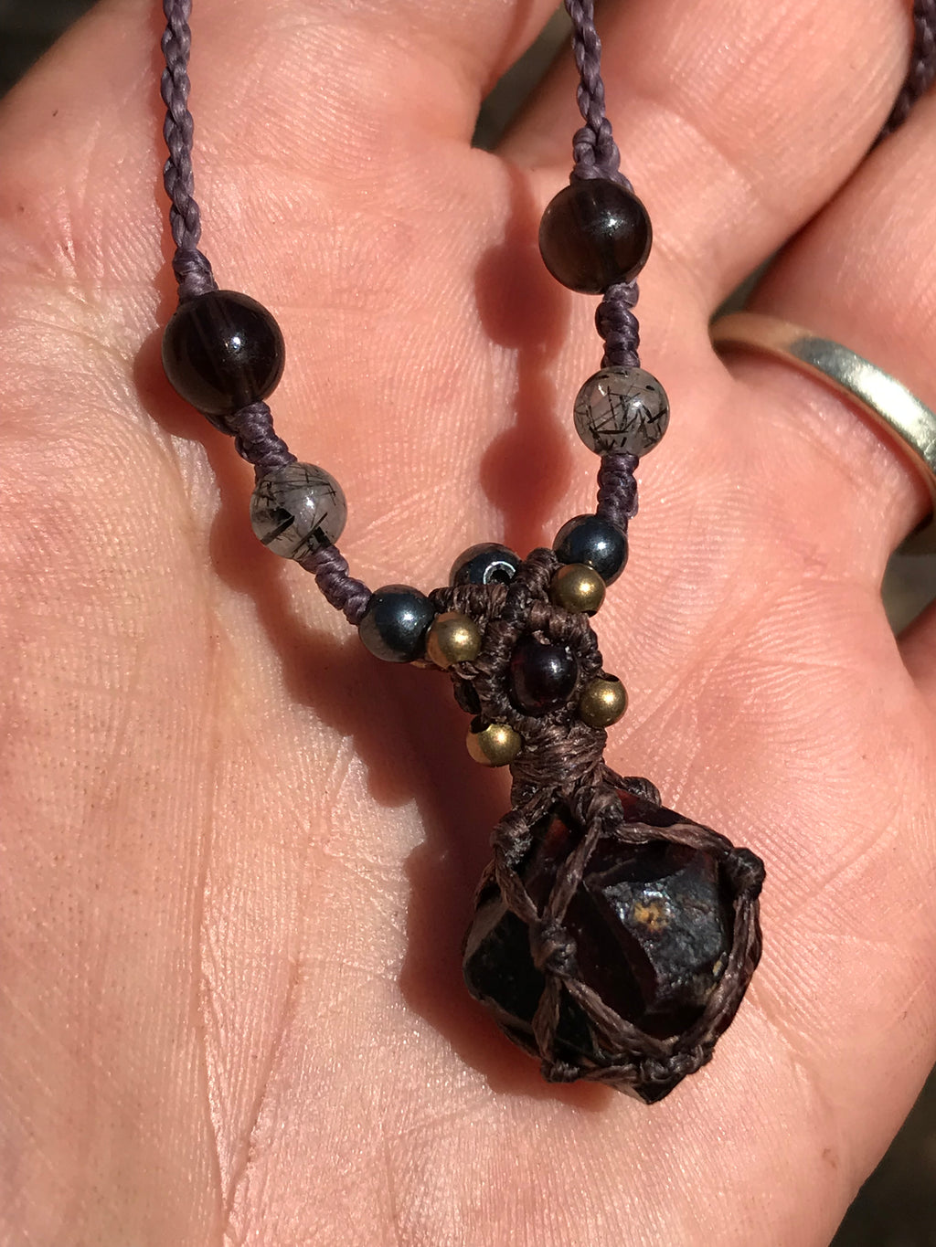 Natural Garnet Dodecahedron pendant (1)