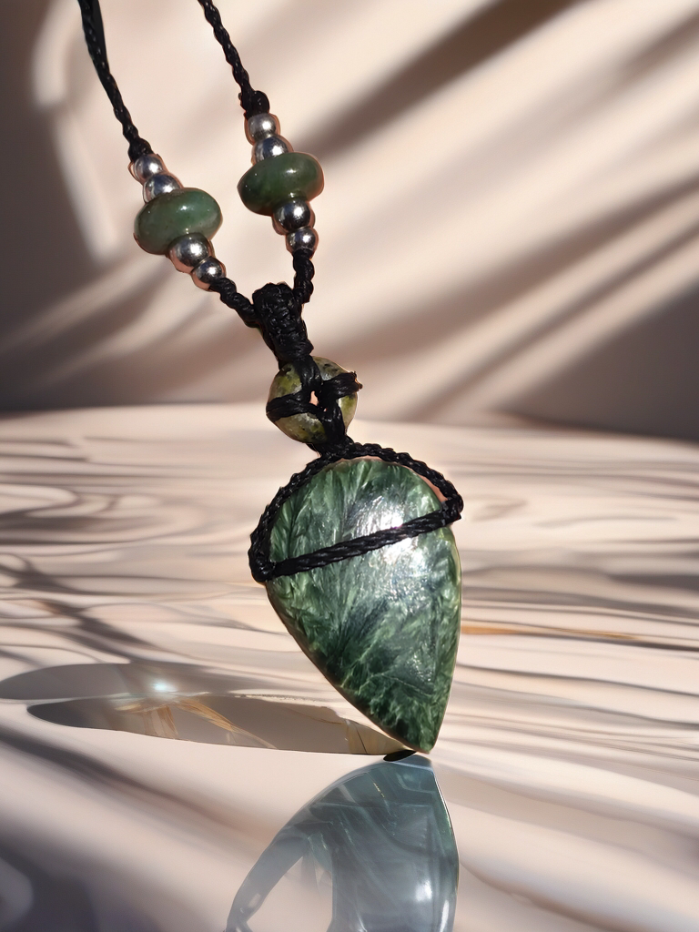 Seraphinite and green Aventurine💚