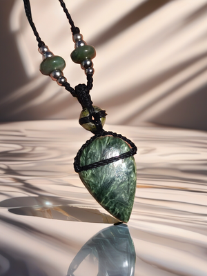 Seraphinite and green Aventurine💚
