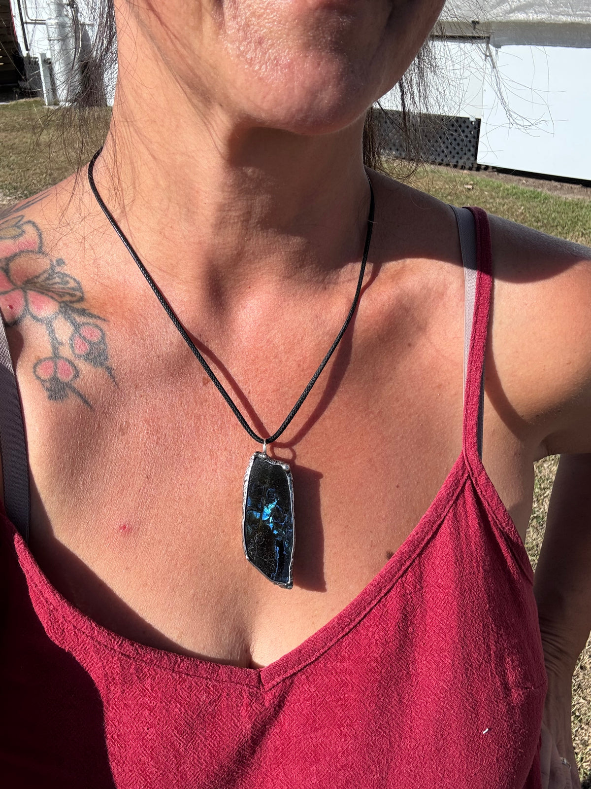 THE PORTAL KEEPER - Rare Golden Flash Labradorite Talisman