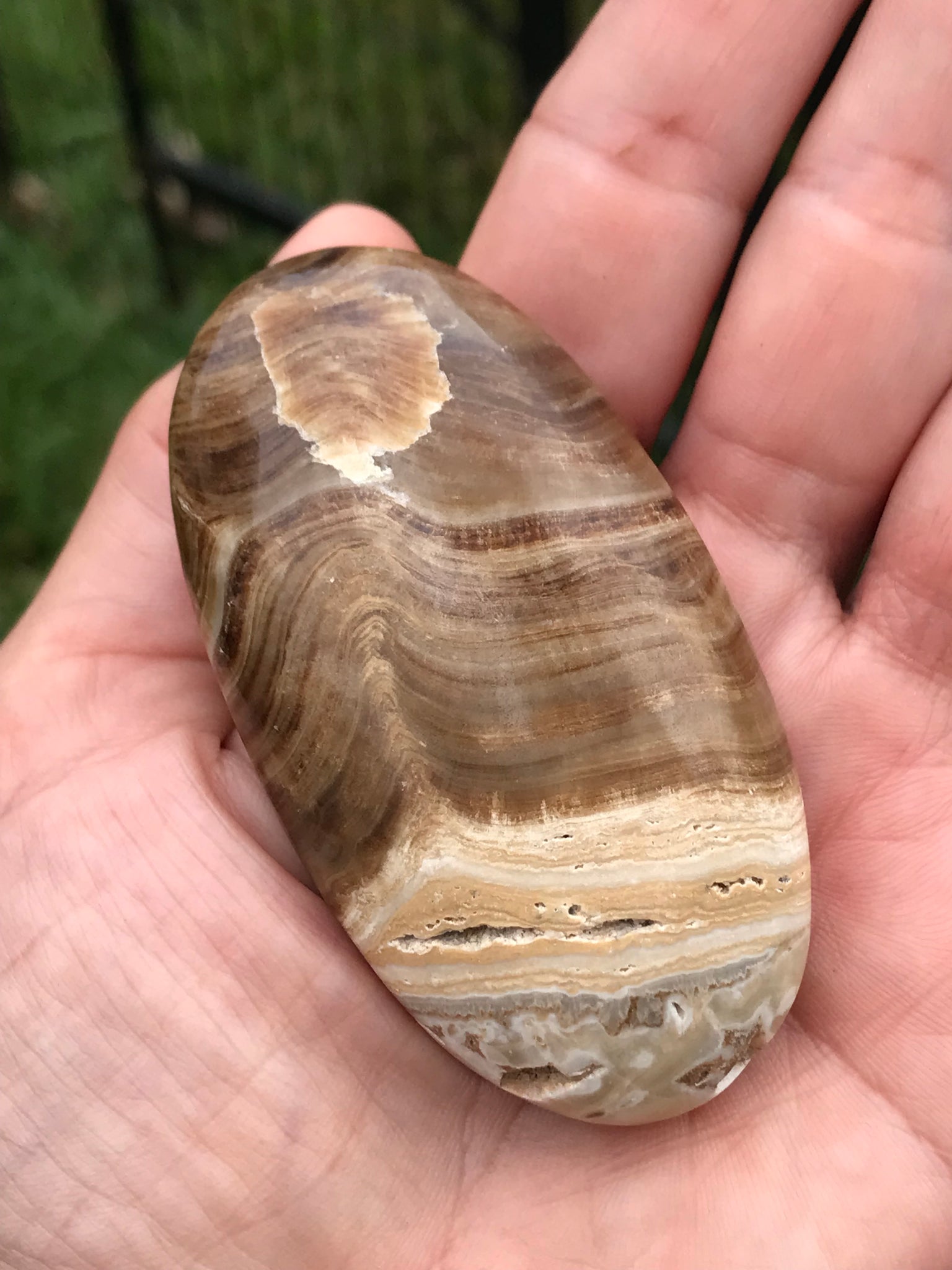 Chocolate Calcite Palmstone