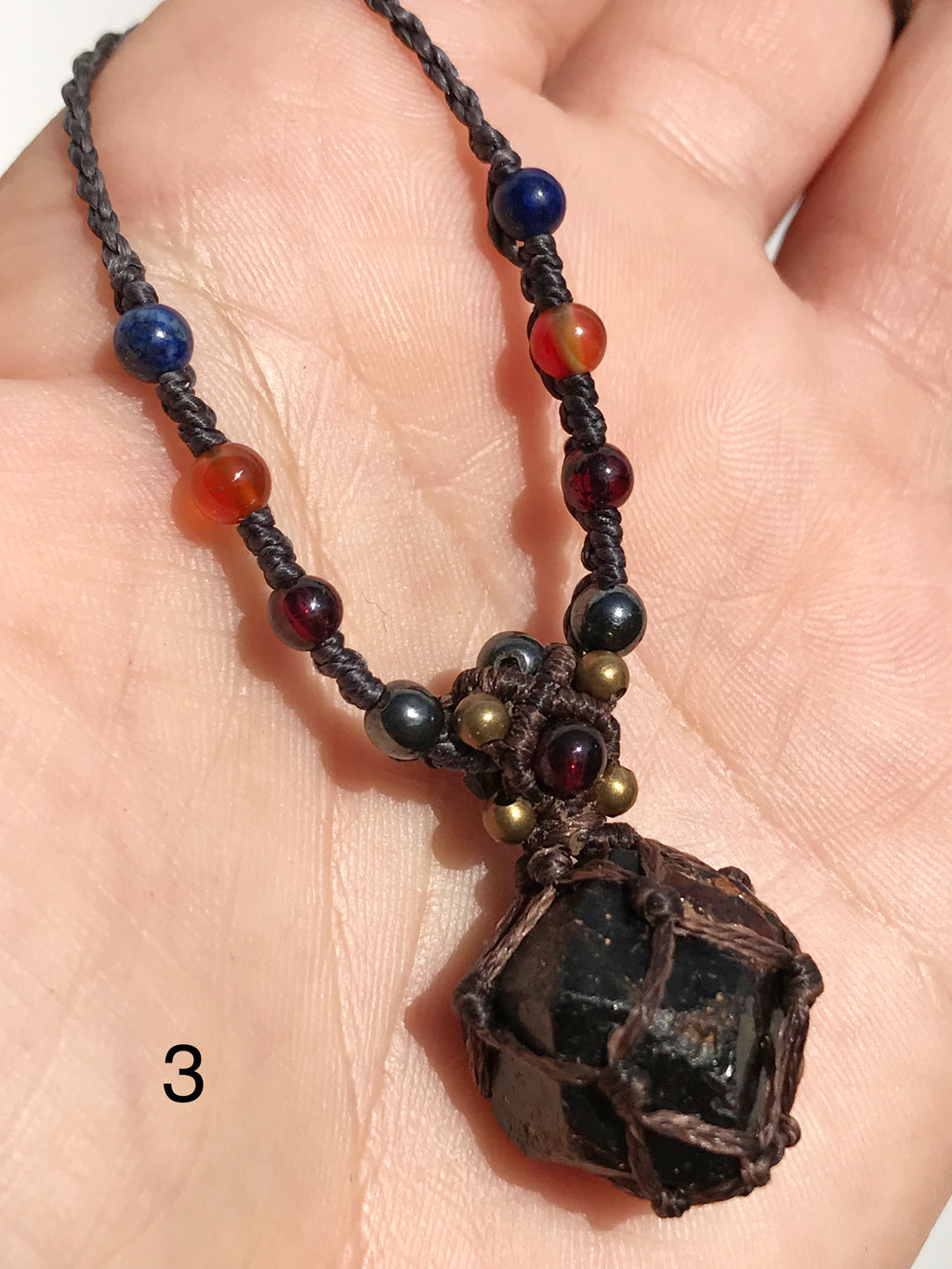 Natural Garnet Dodecahedron pendant