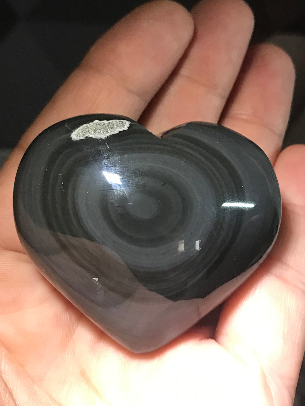 Rainbow Obsidian Crystal Heart