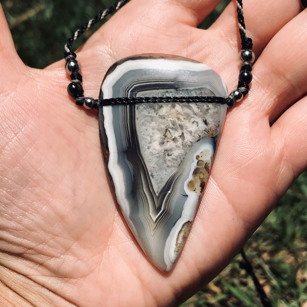 Quartz infused Agate pendant