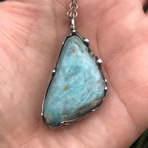 Blue Aragonite pendant