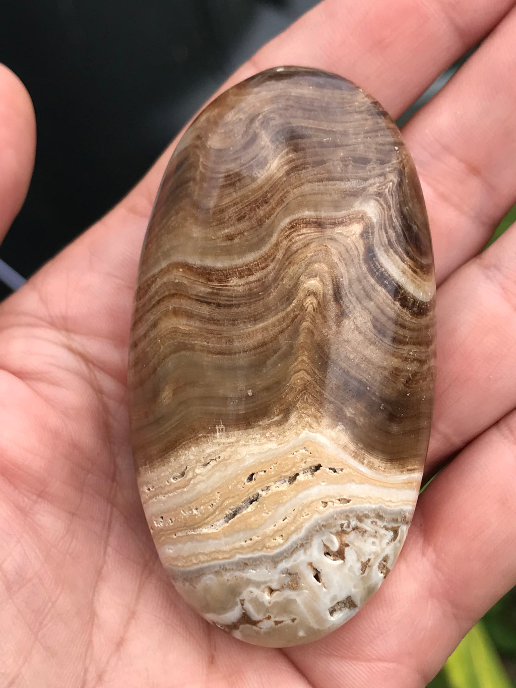 Chocolate Calcite Palmstone