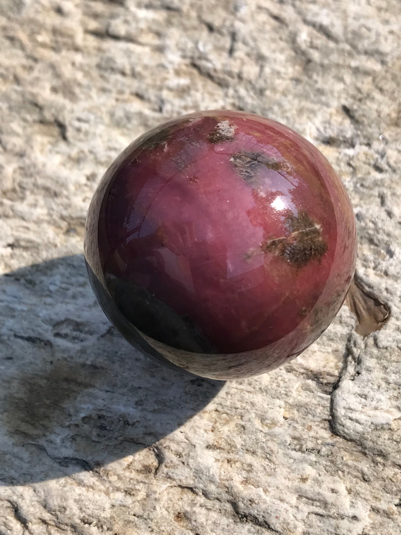 Rhodonite Sphere