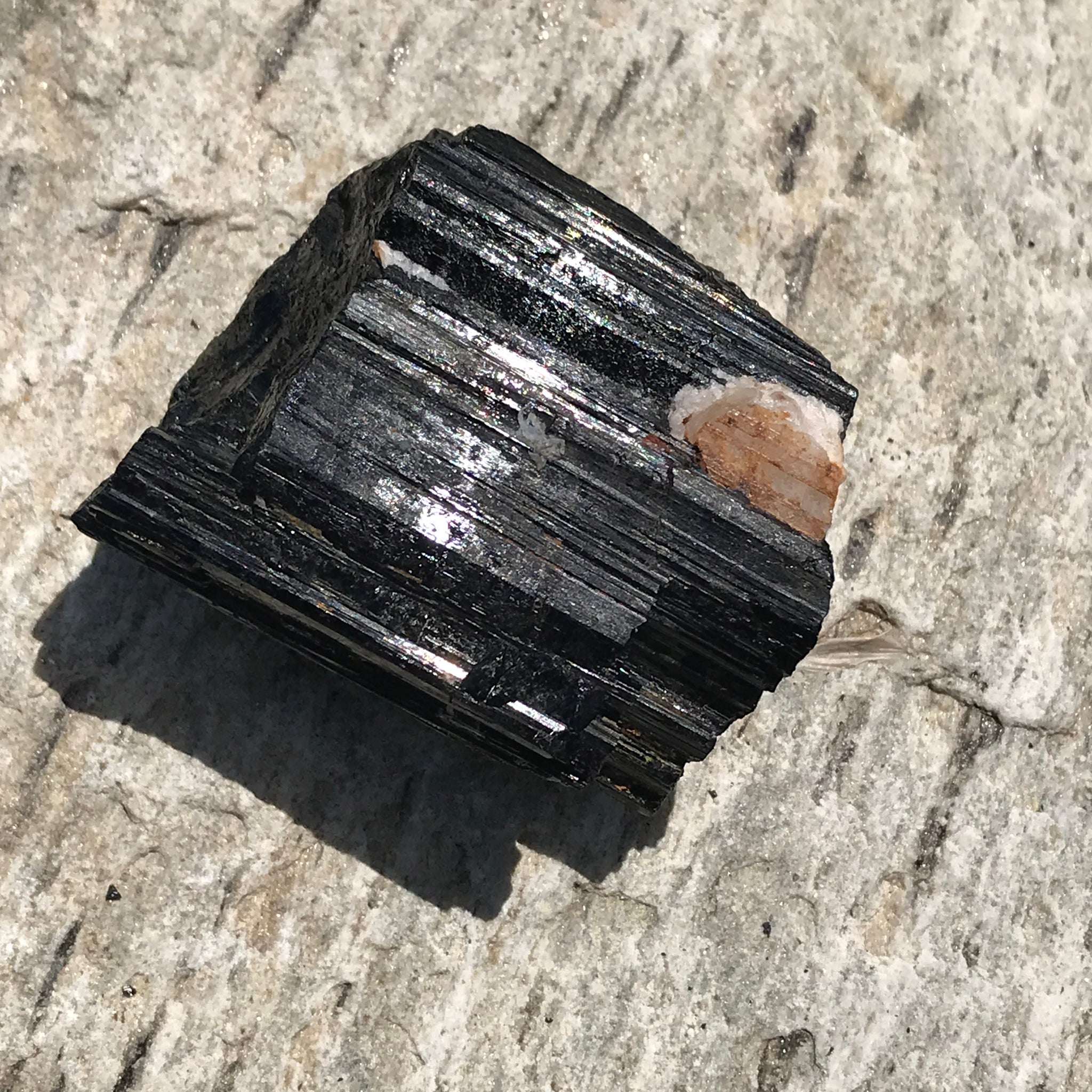 Black striated Tourmaline