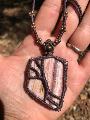 Large Rhodochrosite statement pendant