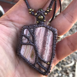 Large Rhodochrosite statement pendant