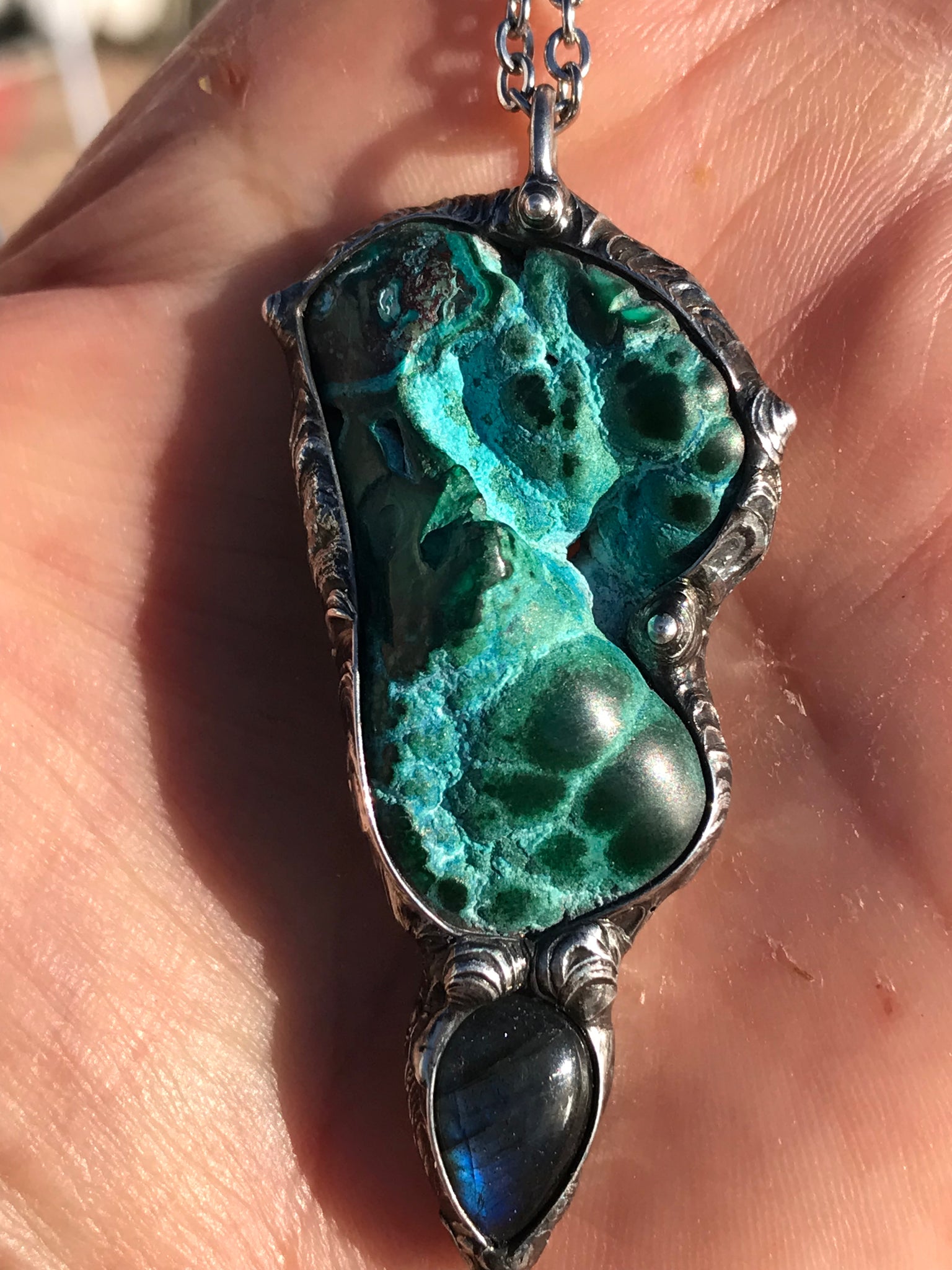 Reserved for Kimmy Chrysocolla/Malachite & Labradorite❤️