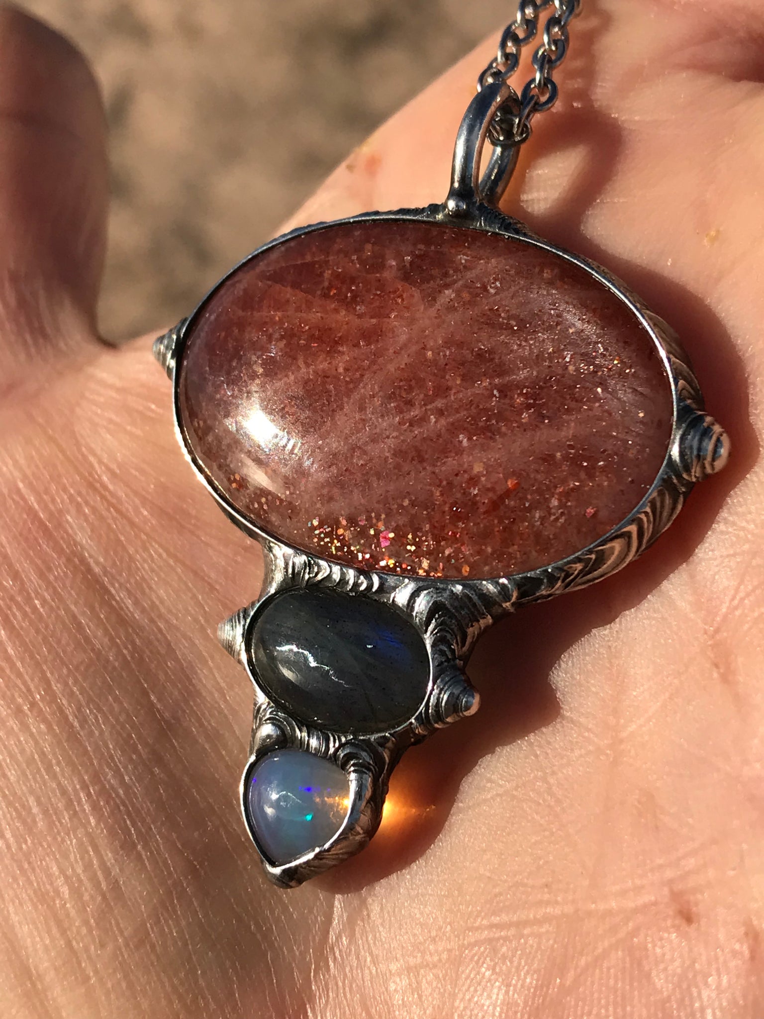 Sunstone, Ethiopian Opal and Labradorite ❤️