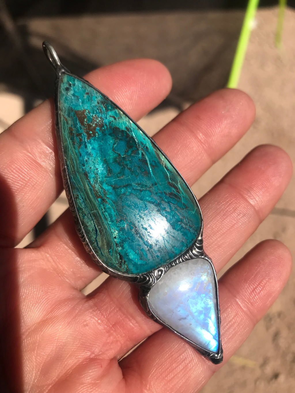 Reserved for Nina Chrysocolla and Moonstone