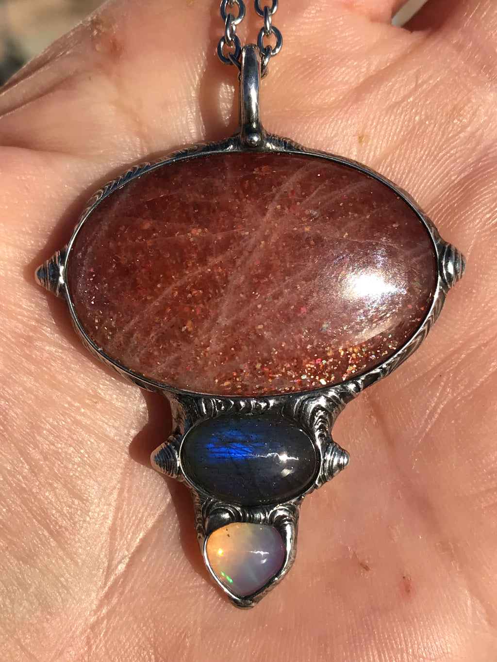 Sunstone, Ethiopian Opal and Labradorite ❤️