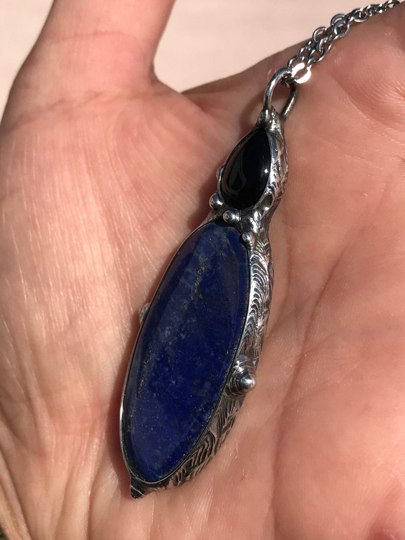Lapis Lazuli goddess pendant