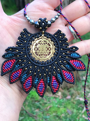 Sri Yatra Macrame Statement pendant