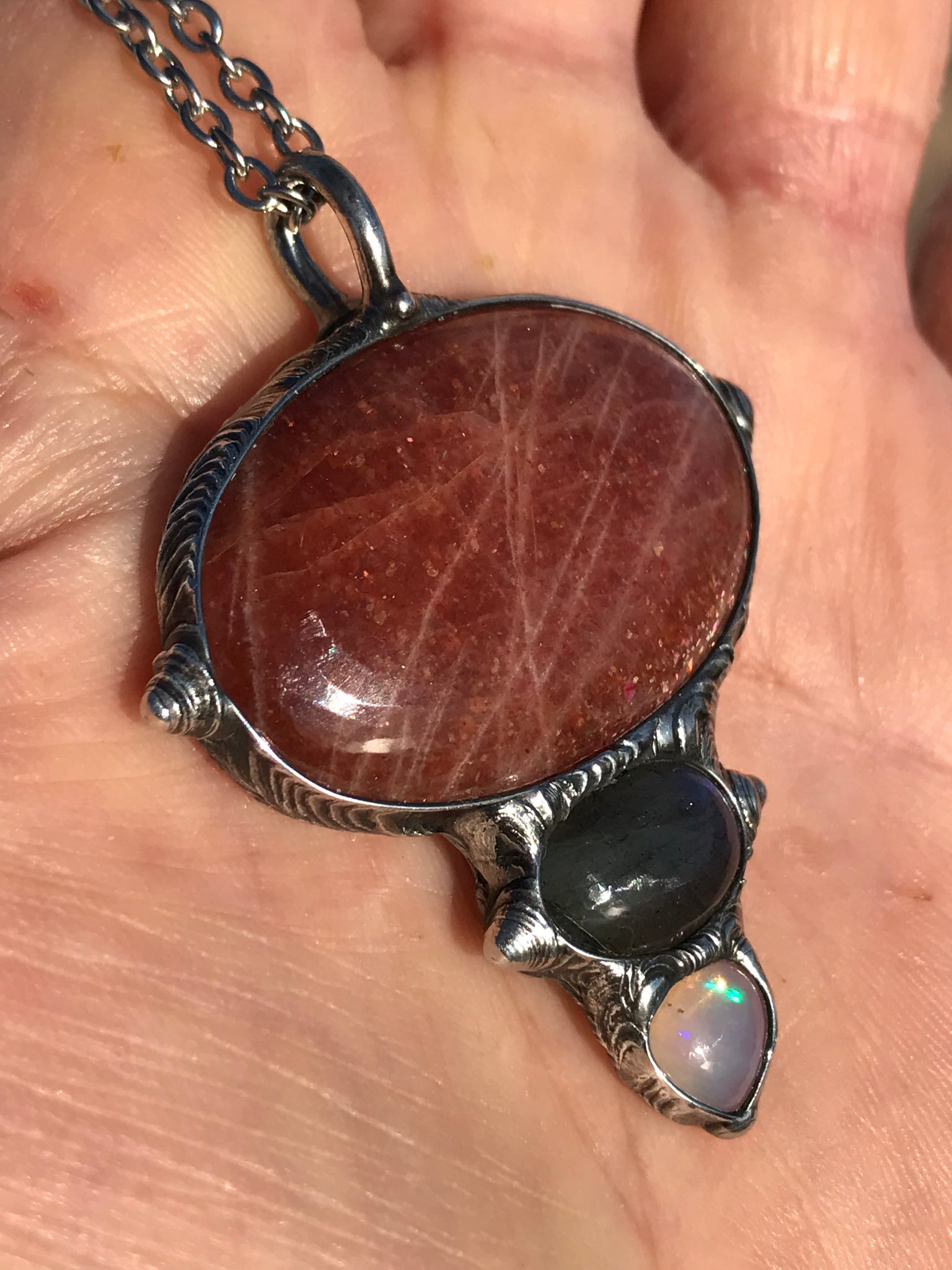 Sunstone, Ethiopian Opal and Labradorite ❤️