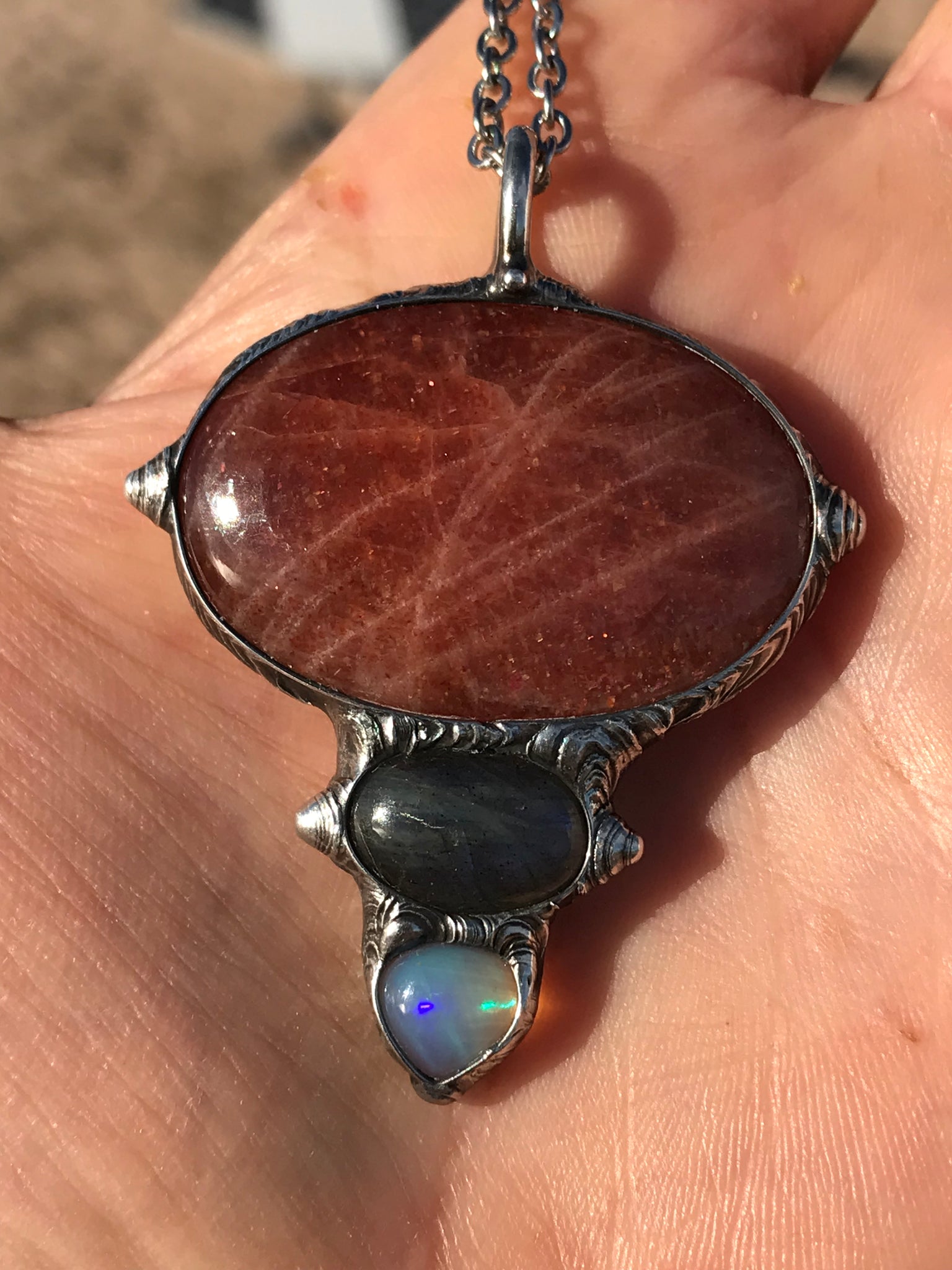 Sunstone, Ethiopian Opal and Labradorite ❤️