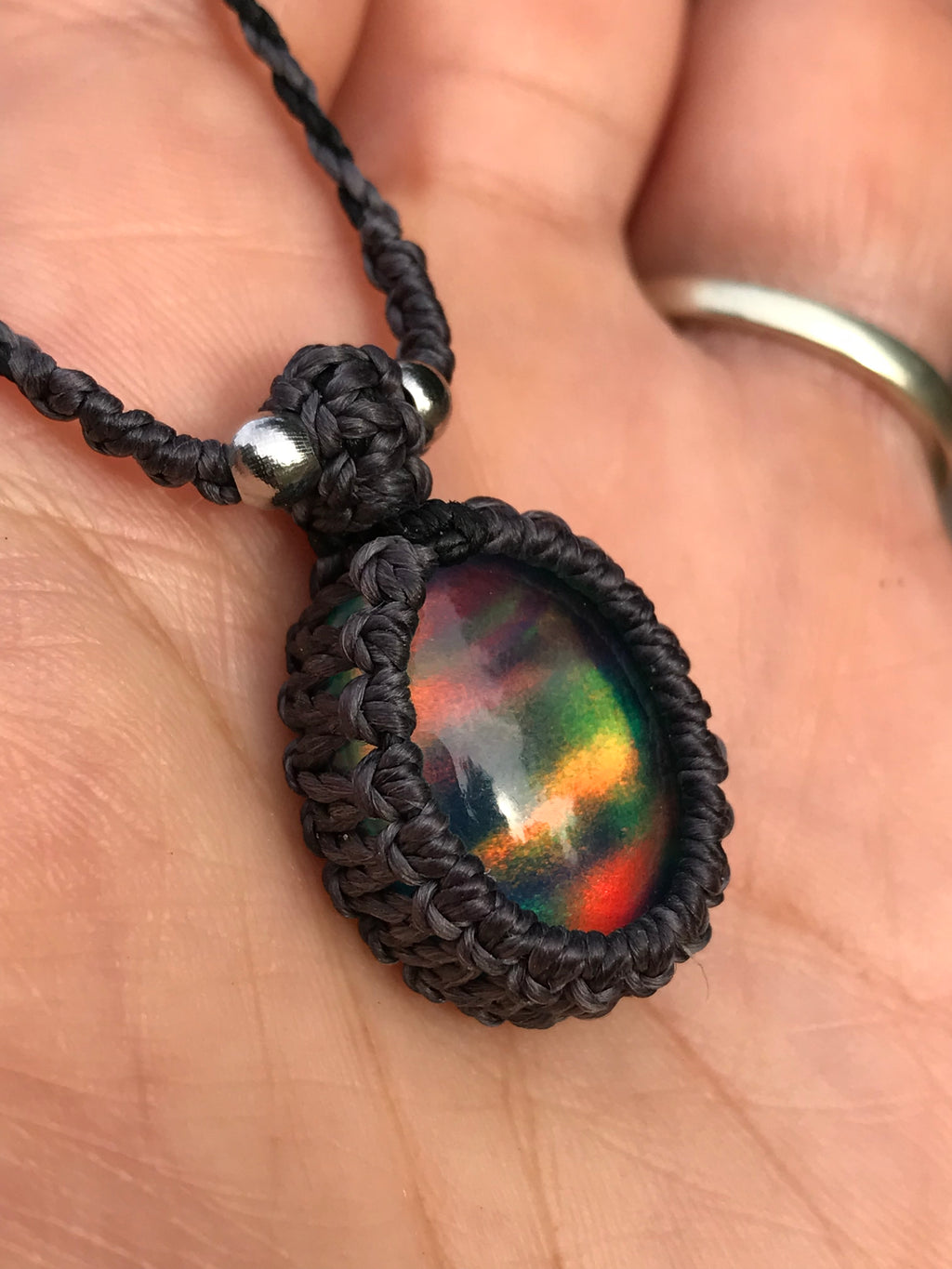 Aurora Opal macrame treasure