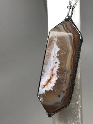 Druzy Chalcedony point