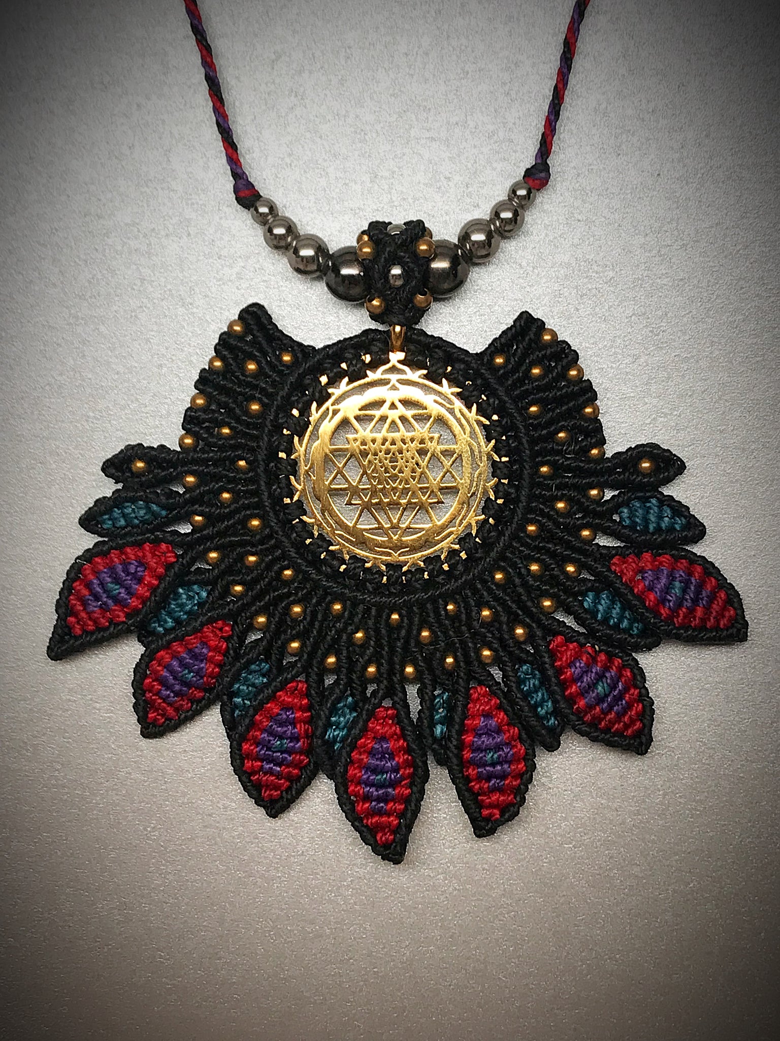 Sri Yatra Macrame Statement pendant
